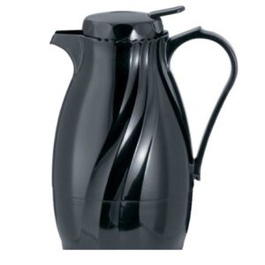 NIB 40oz Plastic Carafe keeps liquids hot or cold 2-3 hours. Black swirl color.